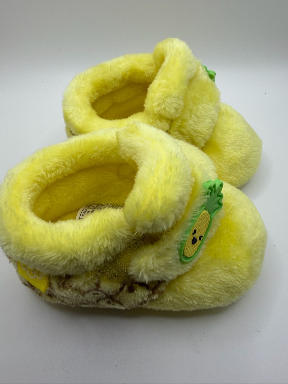 Ugg Yellow Pineapple Plush Kids Shoes - Soft Slip-On Slippers
